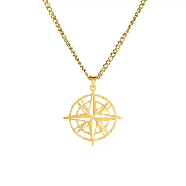 گردنبند طلا 18 عیار زنانه آرا مدل قطب نما