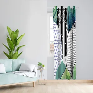 پرده طرح برگ مدل مخمل پانچی کد L 1000R L Z سایز 140x200 سانتی متر