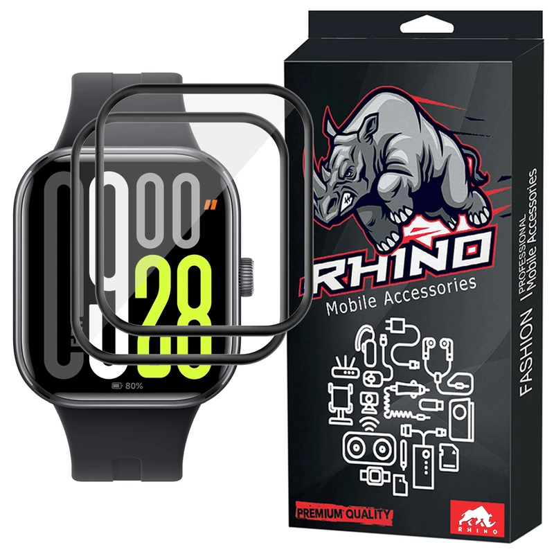 محافظ صفحه نمایش راینو مدل PMMA مناسب برای ساعت هوشمند شیائومی Redmi Watch 5 بسته 2 عددی