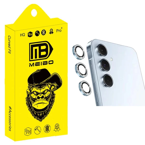 محافظ لنز دوربین رینگی نگین دار میبو مدل Diamond Ring مناسب برای گوشی موبایل سامسونگ Galaxy A35 / A55 / A06 / S24 FE / IP 14 / IP 15