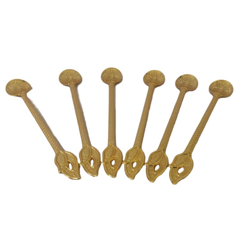 قاشق چای خوری طرح گلبرگ مجموعه 6 عددی