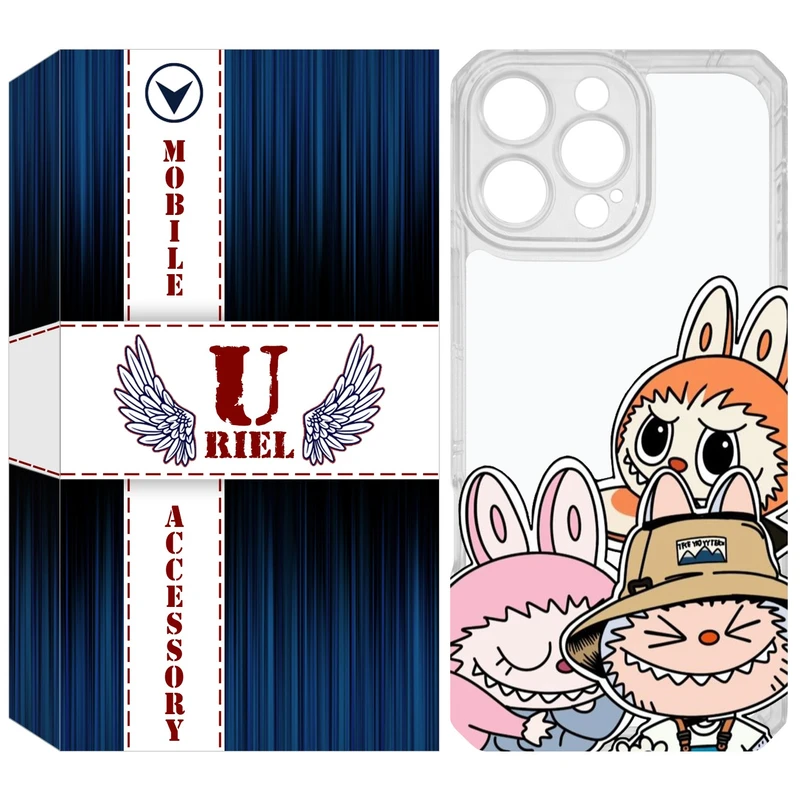 کاور یوریل مدل Clear کد 145 طرح لبوبو مناسب برای گوشی موبایل اپل iPhone 16 Pro Max