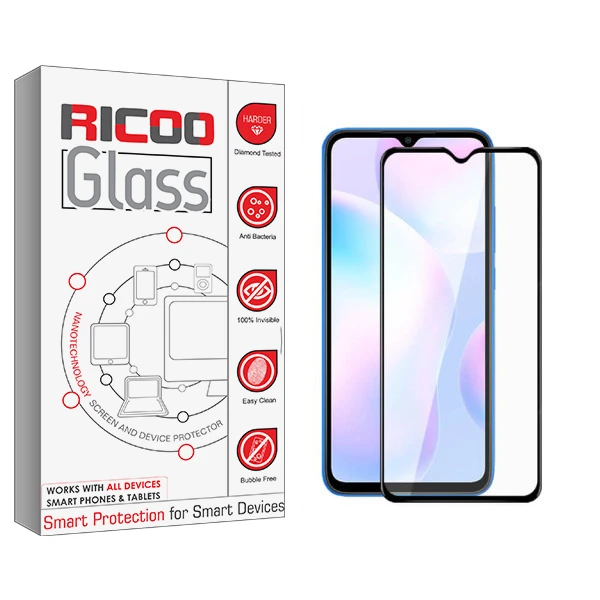 محافظ صفحه نمایش سرامیکی ریکوو مدل +HD مناسب برای گوشی موبایل شیائومی Redmi 9