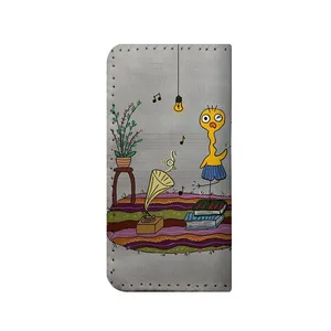 کیف پول مدل دست دوز طرح جوجه و موسیقی کد mkj017