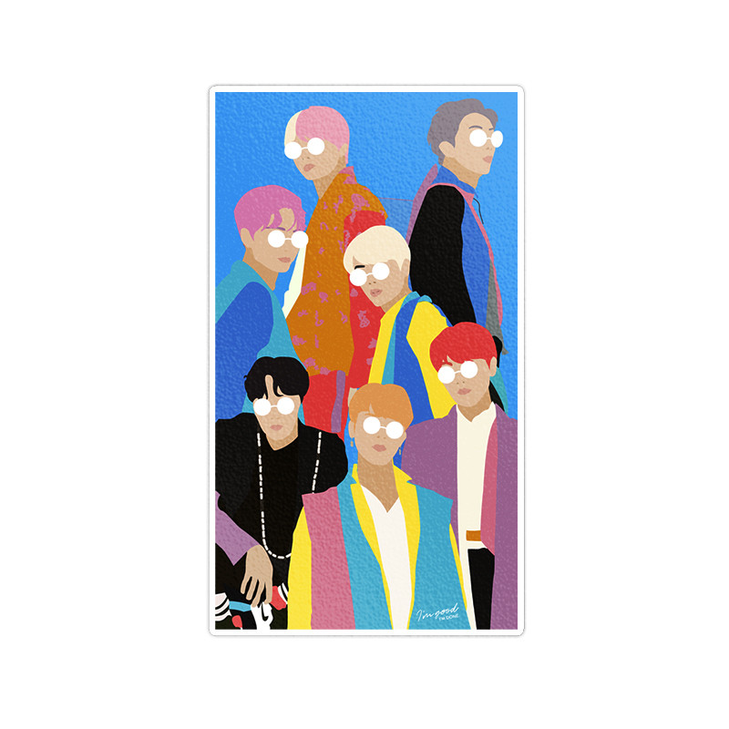 استیکر لپ تاپ ویندی دیزاین طرح BTS مدل di851
