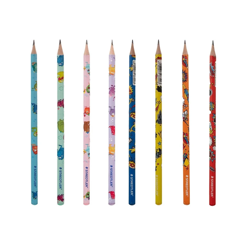 مداد مشکی استدلر مدل Motif Monster - Motif Comic بسته 8 عددی