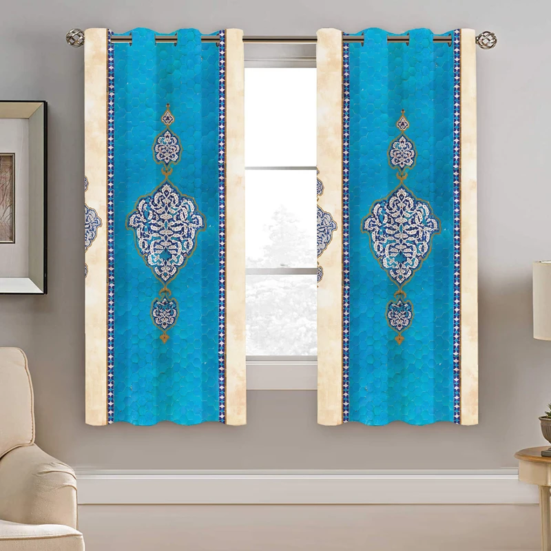 پرده نیروانا طرح سنتی مدل مخمل کد 4877  سایز 140×200 سانتی متر