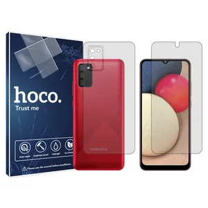 Hoco transparent screen protector, HyGEL model, suitable for Samsung Galaxy A02s mobile phone, along with the back protector