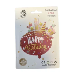 بادکنک فویلی اف زد مدل هپی برت دی طرح مهمانی کد happy birthday11