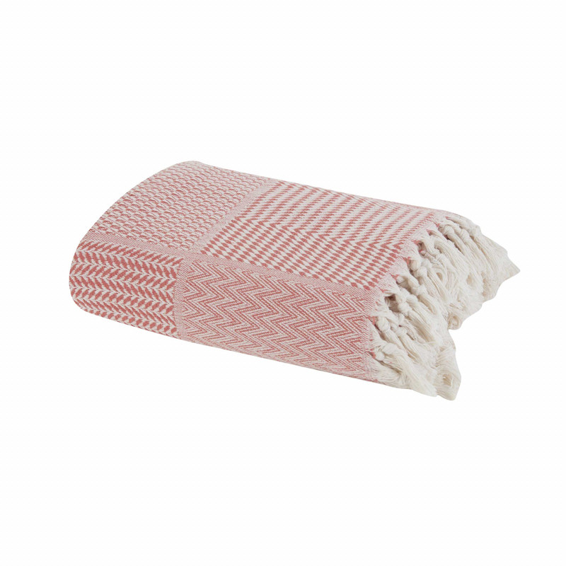 شال مبل کاراجا هوم مدل Luna Pembe Pike C.K دونفره سایز 220*200 سانتی متر