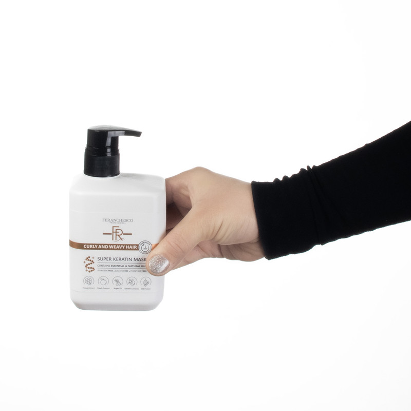 ماسک مو فرانچسکو مدل سوپر کراتین و هلو 10min حجم 500 میلی لیتر