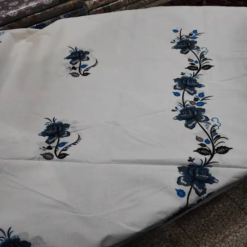 پارچه پرده مدل گل کبود