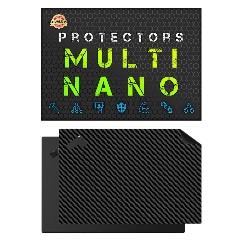 برچسب پوششی پشت لپ تاپ مولتی نانو طرح کربن مدل X-F1C مناسب برای لپ تاپ لنوو ThinkPad X1 Carbon Gen 8 14 inch 2020