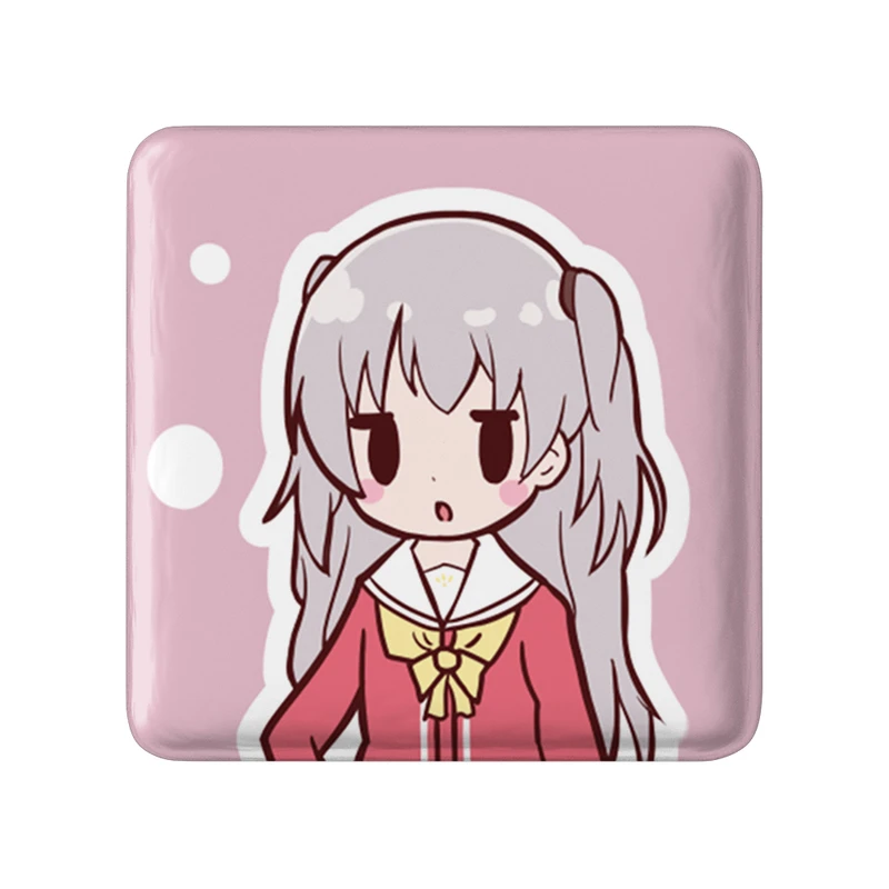 مگنت خندالو طرح توموری انیمه شارلوت مدل مربعی کد 32101