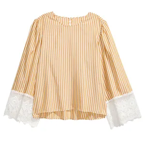 بلوز زنانه اچ اند ام مدل آستین گیپور کد 84891001