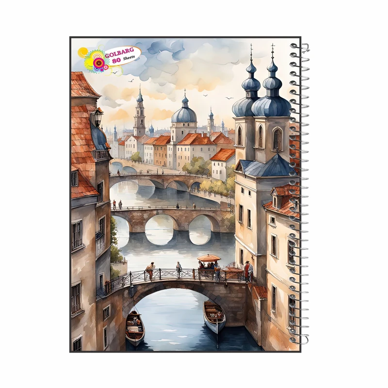 دفتر مشق 80 برگ گلبرگ مدل دبیرستانی کد 5417