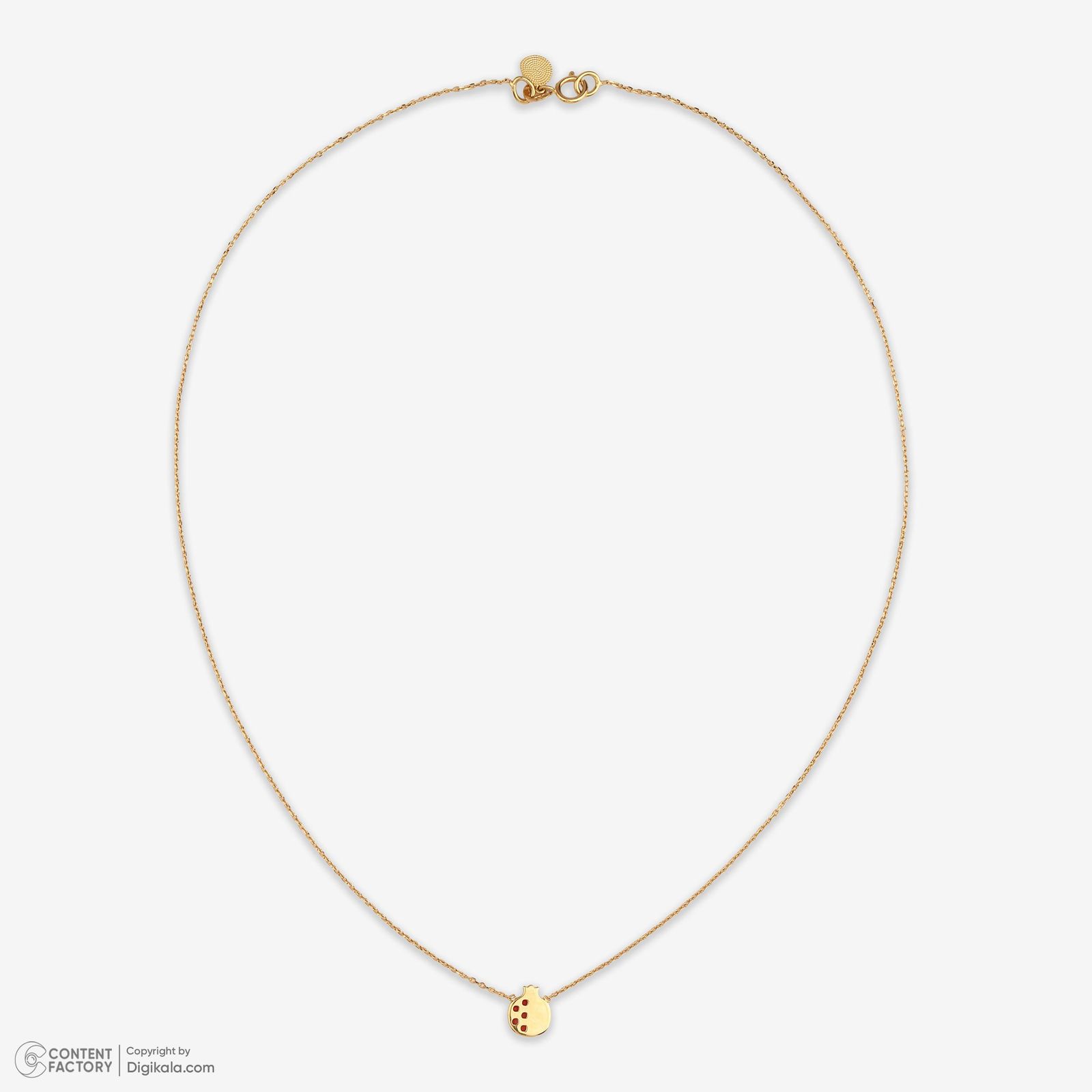 گردنبند طلا 18 عیار زنانه با زنجیر حلقهای (فلامینگو) وی گالری مدل انار کد NA7310 -  - 5