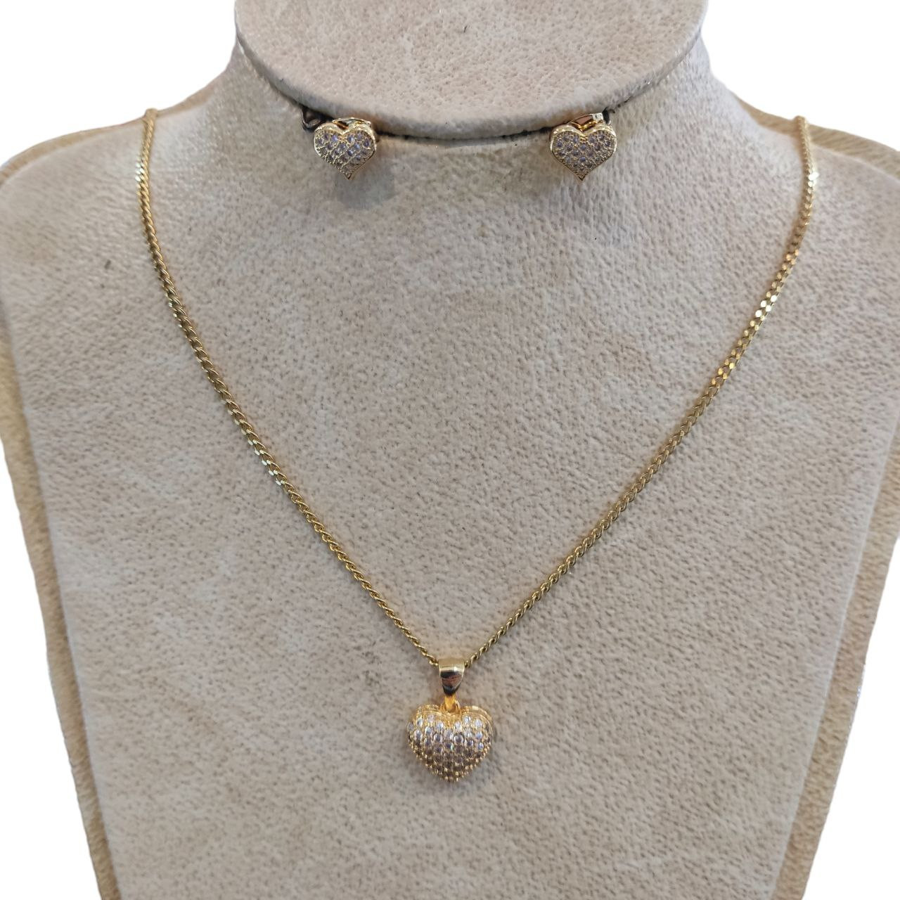 نیم ست زنانه مدل قلب پرنگین جواهری کد 04