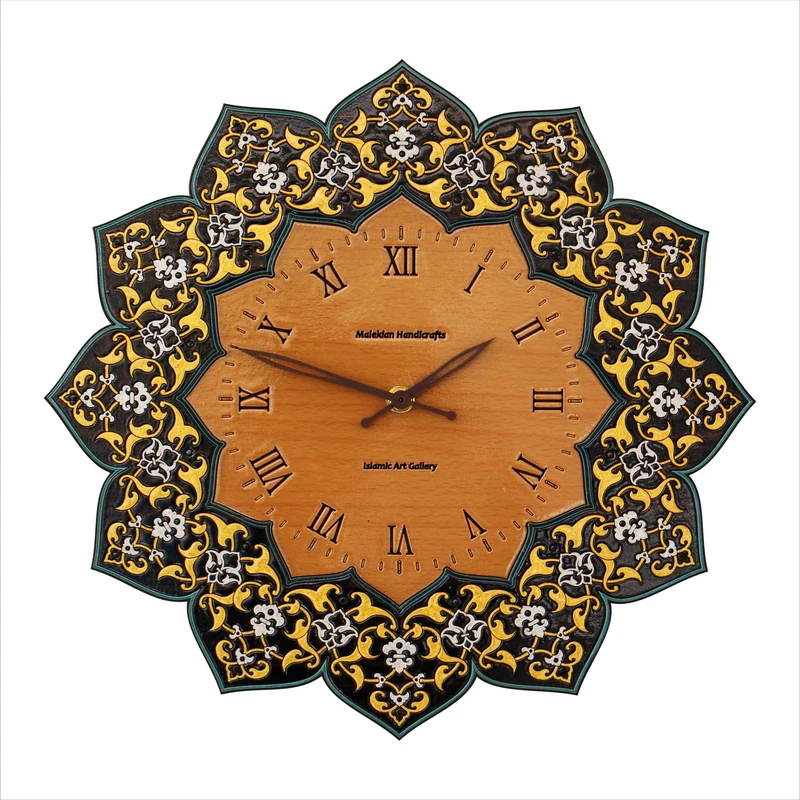  ساعت دیواری ملکیان مدل اسلیمی کد 21