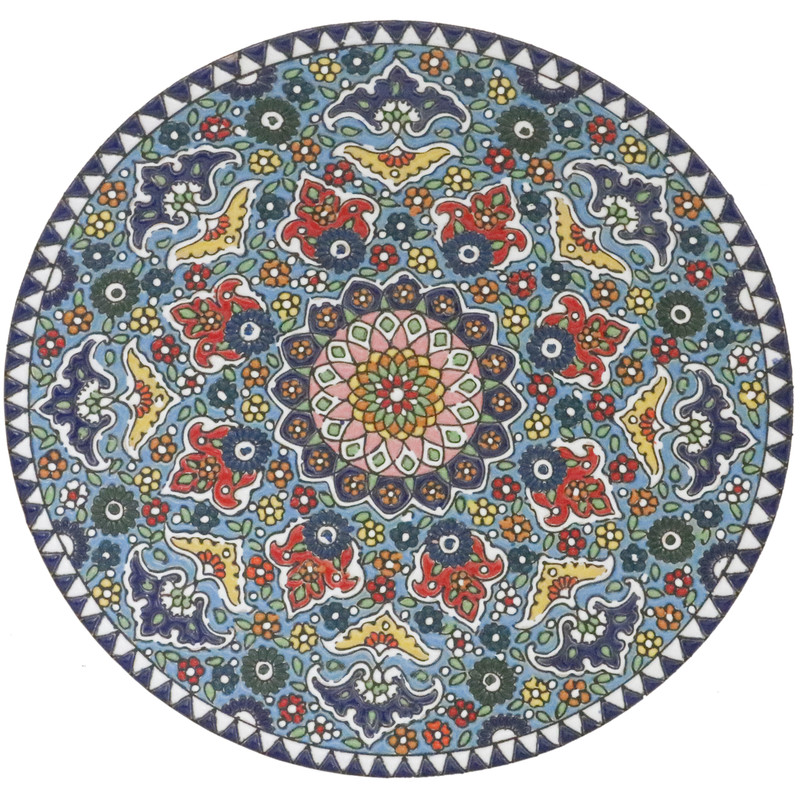بشقاب میناکاری سفالی کد 601
