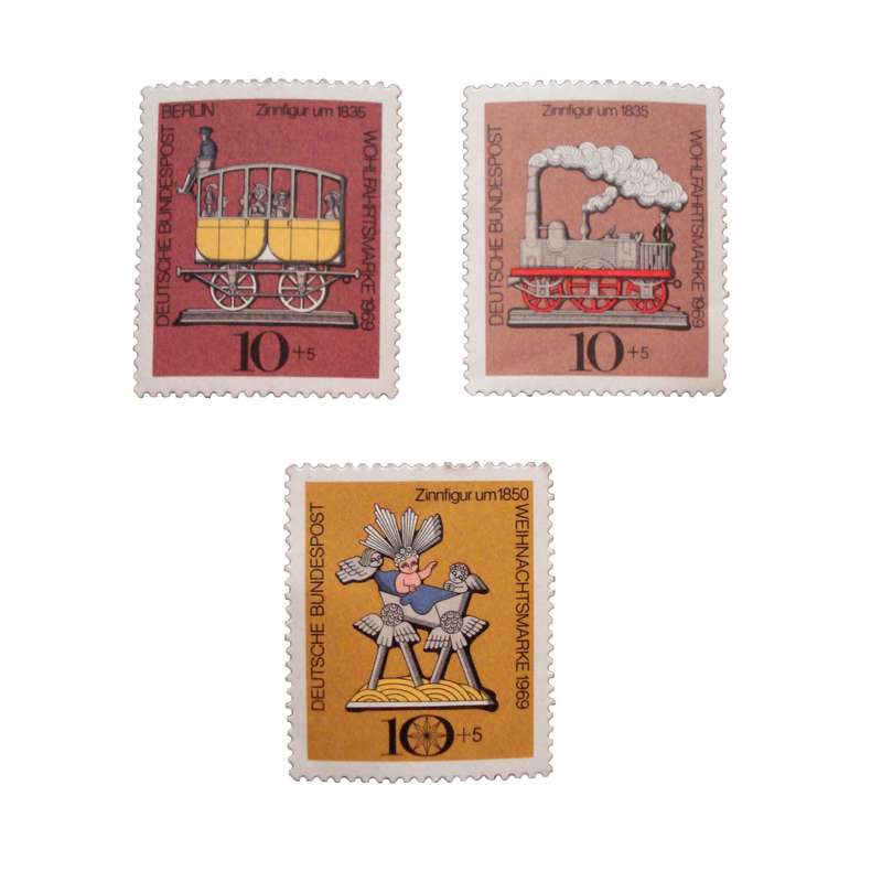 تمبر یادگاری مدل قطار کد DS1879 مجموعه 3 عددی