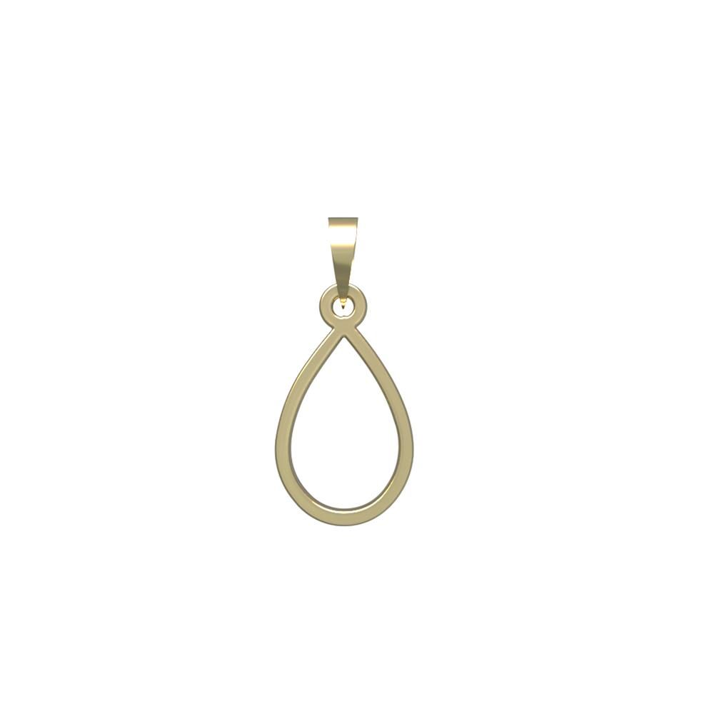 آویز گردنبند طلا 18 عیار زنانه مدوپد مدل اشک کد PA1-10572 -  - 2