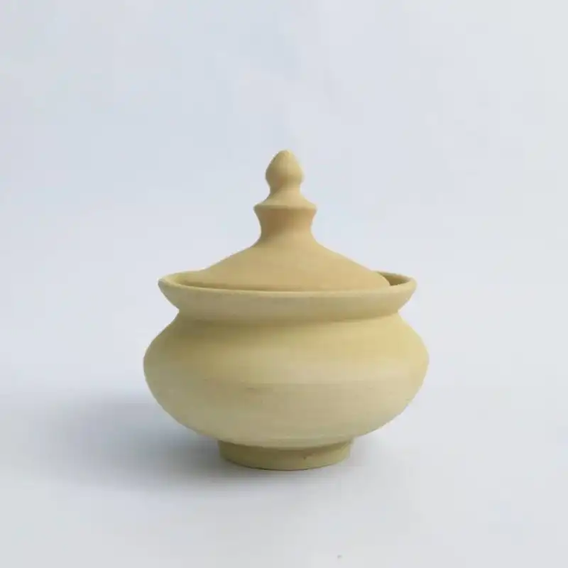 قندان سفالی خام مدل ساده