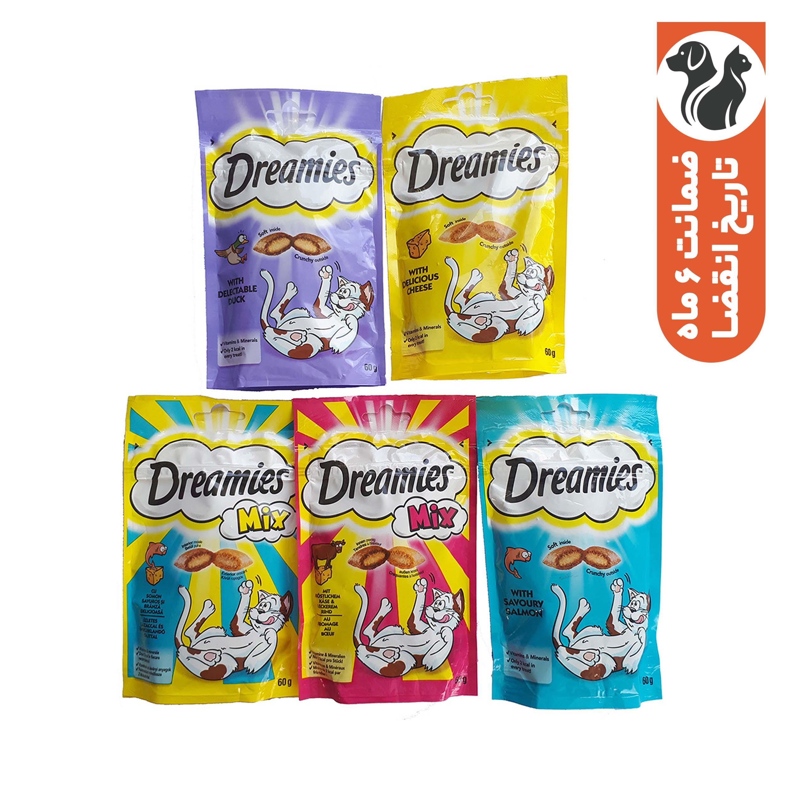 غذای تشویقی گربه دریمیز مدل 5 طعم  مجموعه 5 عددی