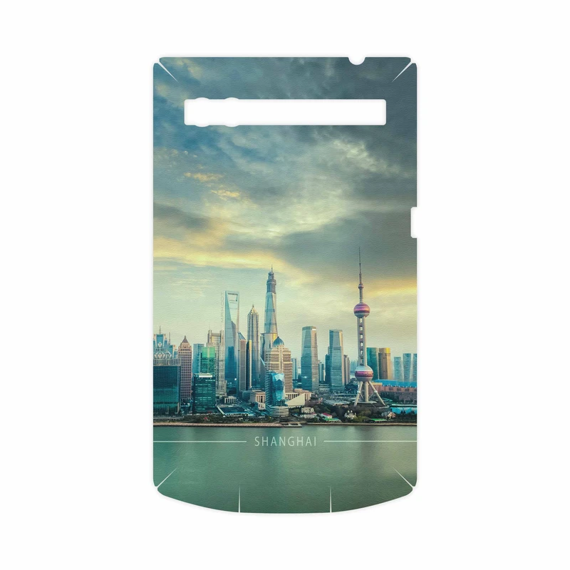 برچسب پوششی ماهوت مدل Shanghai City-FullSkin مناسب برای گوشی موبایل بلک بری P9983