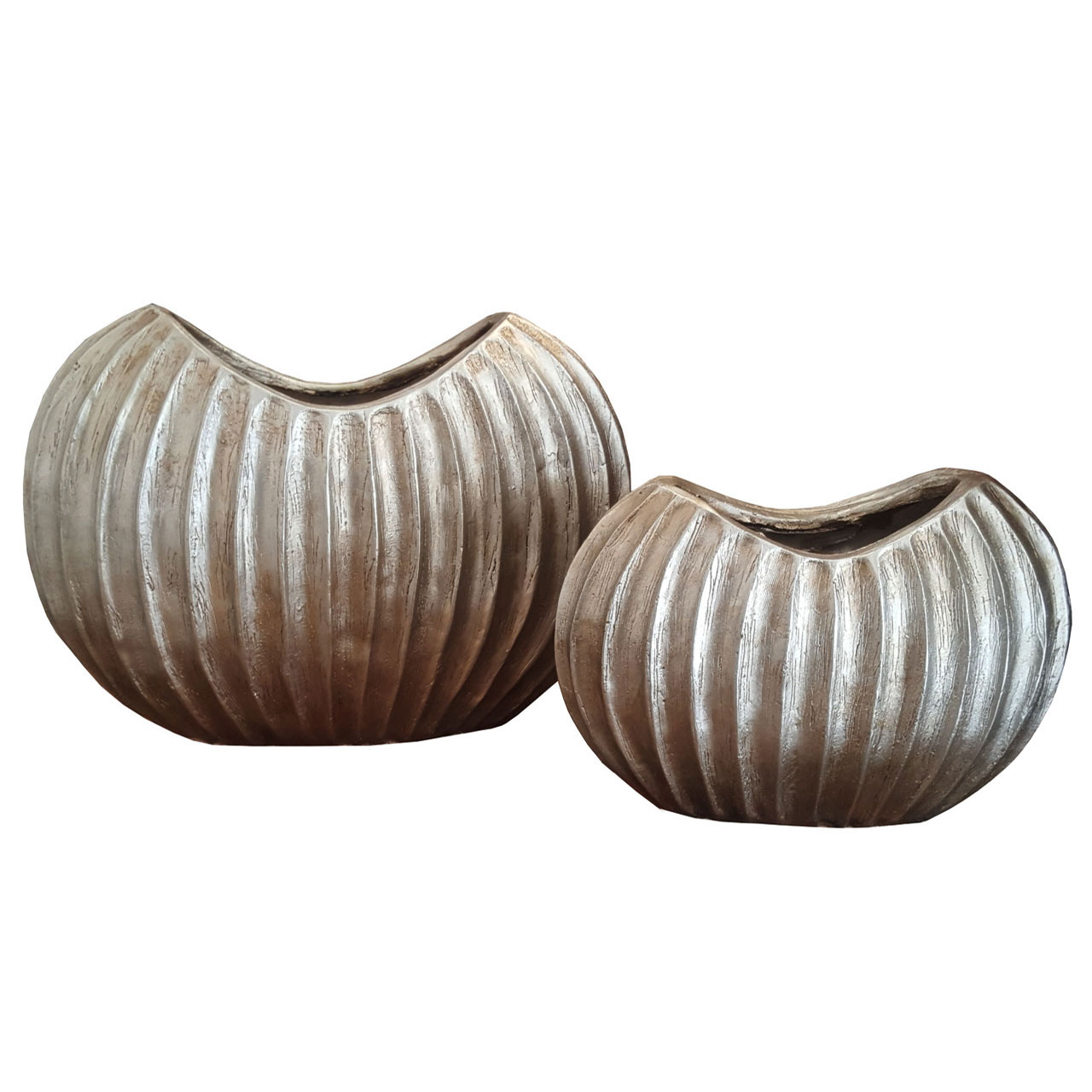 گلدان لیلپار مدل قایقی  HOA-1216 N مجموعه دو عددی