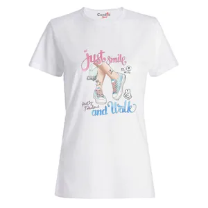 تی شرت آستین کوتاه زنانه کاندید اسپرت طرح کفش مدل 63