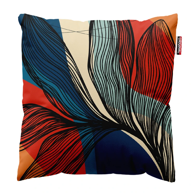 کوسن پاد آفرین مدل فانتزی طرح گل و برگ کد PK402233 سایز 40*40 سانتی متر