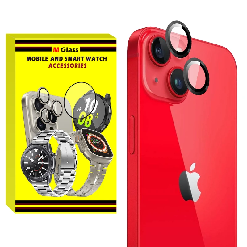 محافظ لنز دوربین فلزی ام‌گلس مدل RNG MTL MG مناسب برای گوشی موبایل اپل iPhone 14