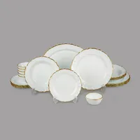 سرویس غذا خوری 25 پارچه 6 نفره لئون مدل خط طلا
 