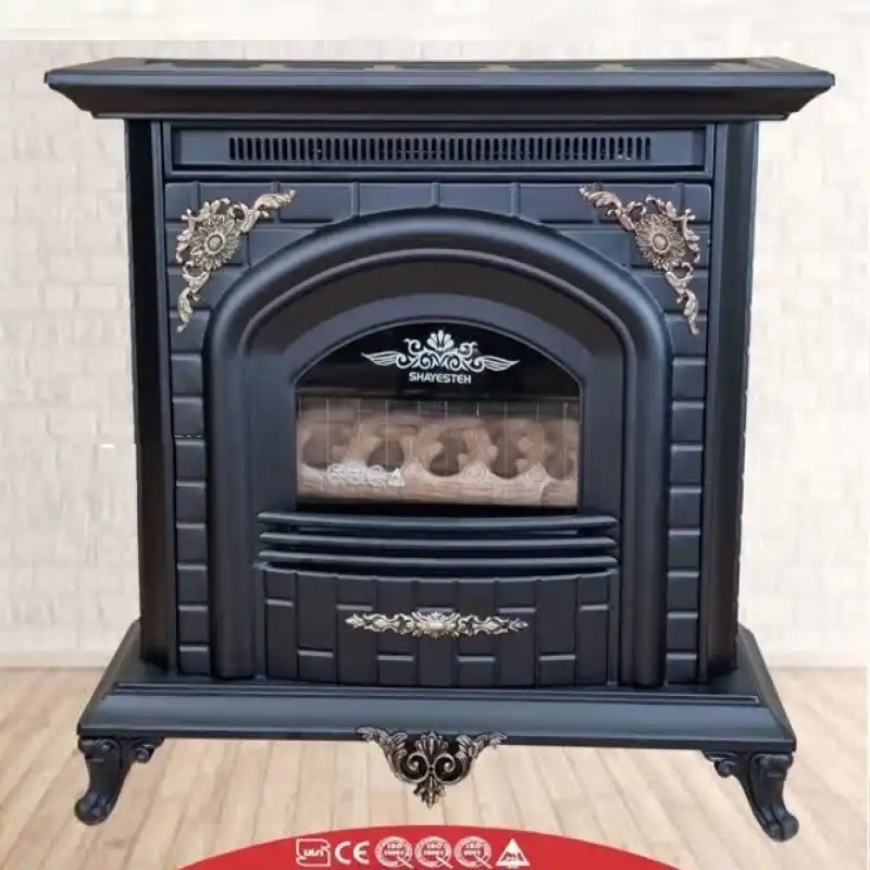 بخاری گازی شایسته طرح شومینه مدل کلاسیک