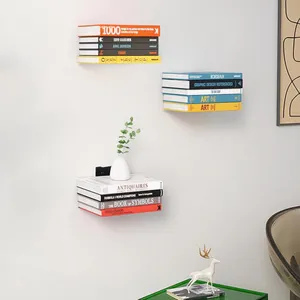 شلف دیواری مدل کتابخانه معلق مجموعه 2 عددی