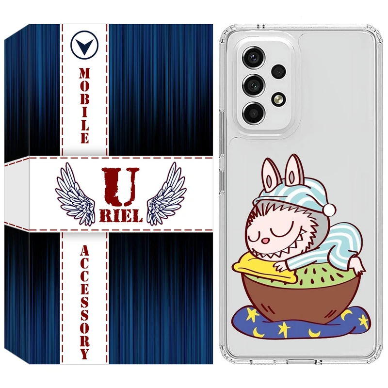 کاور یوریل قاب مدل Clear کد 127 طرح لبوبو مناسب برای گوشی موبایل سامسونگ Galaxy A23 4G