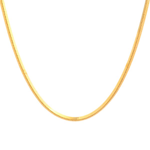 زنجیر طلا 18 عیار زنانه طلای مستجابی مدل هرینگبون چهارگوش کد 45