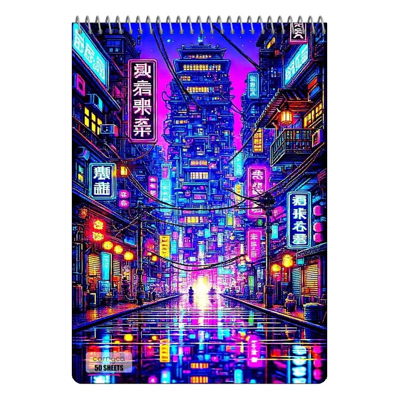 دفتر نقاشی 50 برگ سیمی کارنیکا طرح پوستر ژاپنی Japan poster کد 80111
