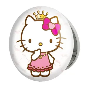 آینه جیبی خندالو طرح هلو کیتی Hello Kitty مدل تاشو کد 2496 