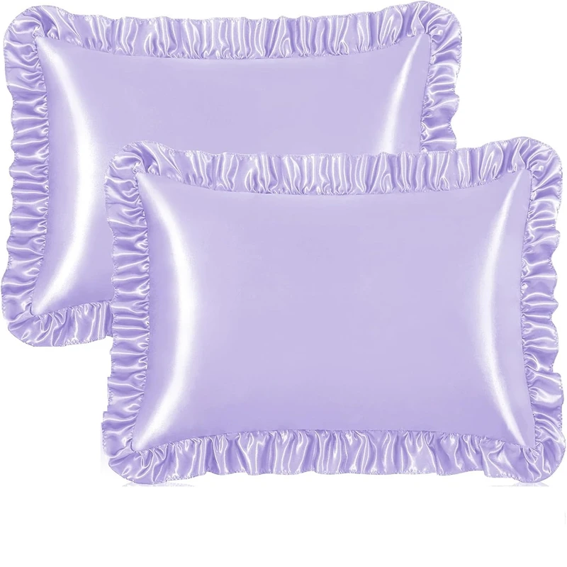 : رو بالشی مدل پموک لبه چین دار کد 28 سایز 50*70 سانتی متر بسته دو عددی