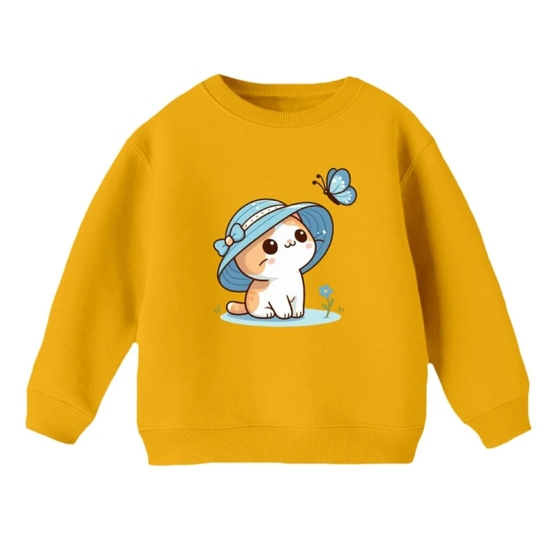 سویشرت بچگانه مدل گربه و کلاه 