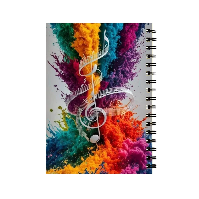 دفتر مشق 60 برگ مدل موسیقی سل کد 190