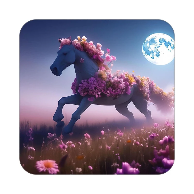 زیر لیوانی کاکتی طرح اسب تک شاخ و یونیکورن مدل mp31442