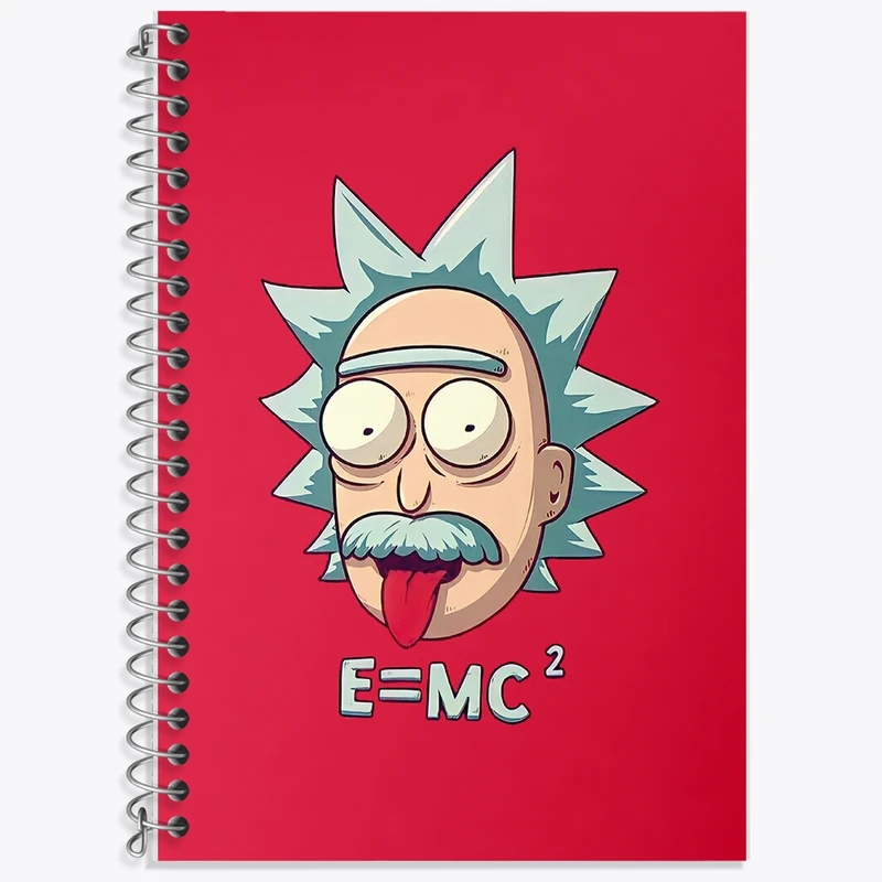 دفتر زبان 50 برگ خندالو مدل سه خط طرح ریک (Rick) کد F1692