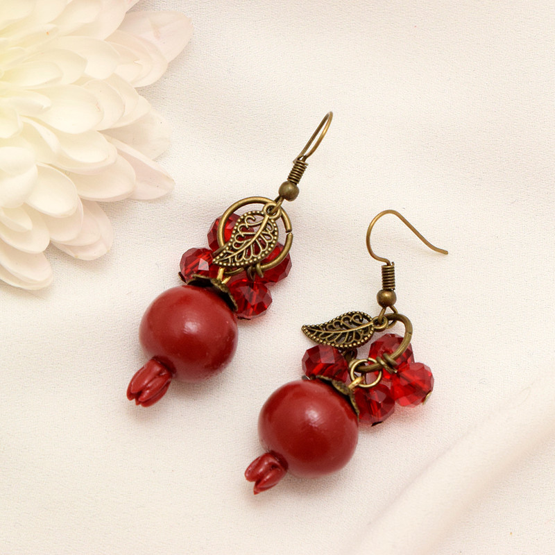 گوشواره زنانه مدل انار یلدا Y104