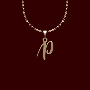 گردنبند طلا 18 عیار زنانه مدوپد مدل حرف p کد HH2-1-1224