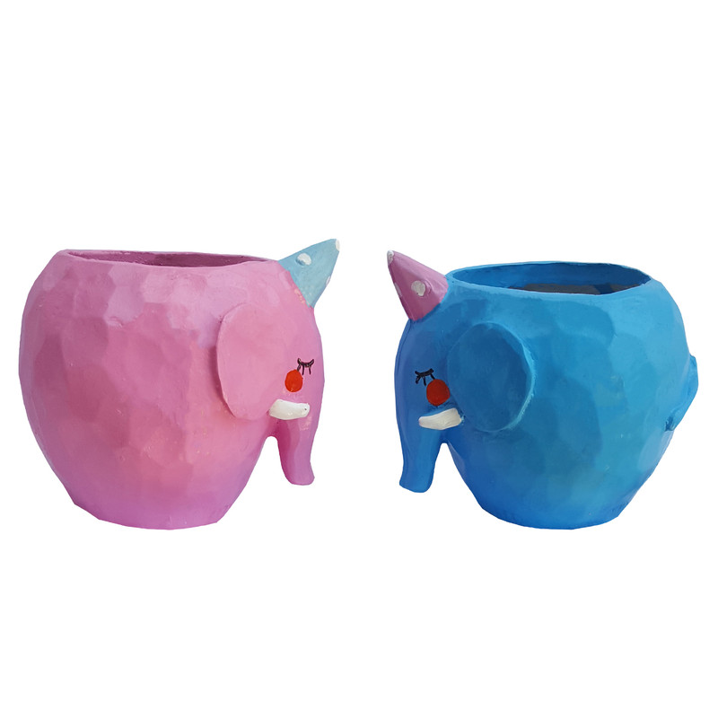 گلدان لیلپار طرح فیل مدل OMD-0027 مجموعه دو عددی