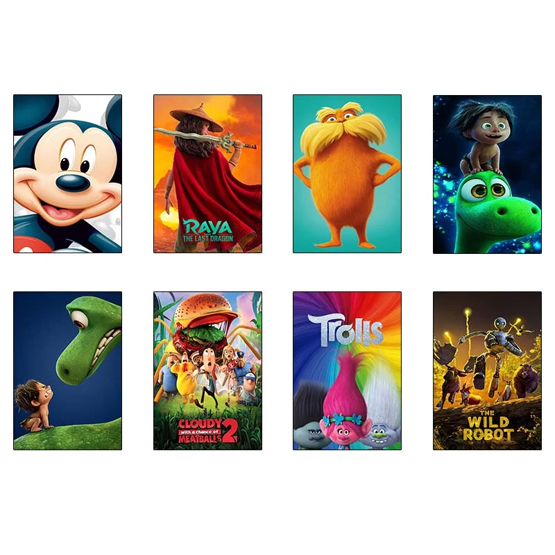 پوستر کارنيکا طرح انیمیشن Animation کد 51570 مجموعه 8 عددی