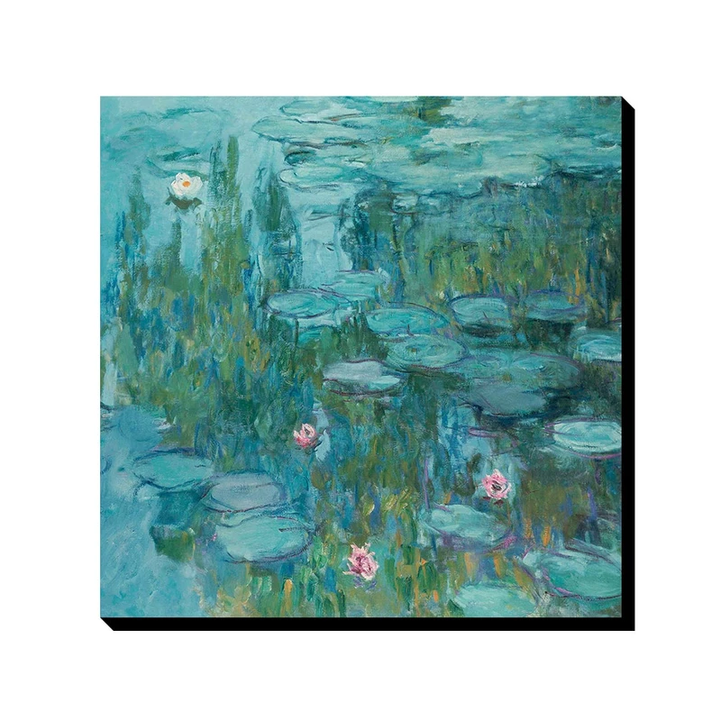 تابلو ترمه طراحان ایده طرح نیلوفر های آبی از مونه کد art0185